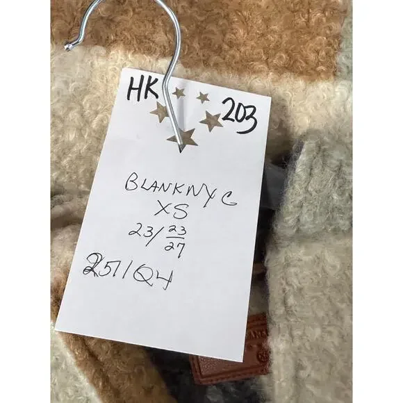 Blank NYC Vest Women’s Large Faux Shearling Colorblock Button Front CozyWoolLook - Picture 3 of 7